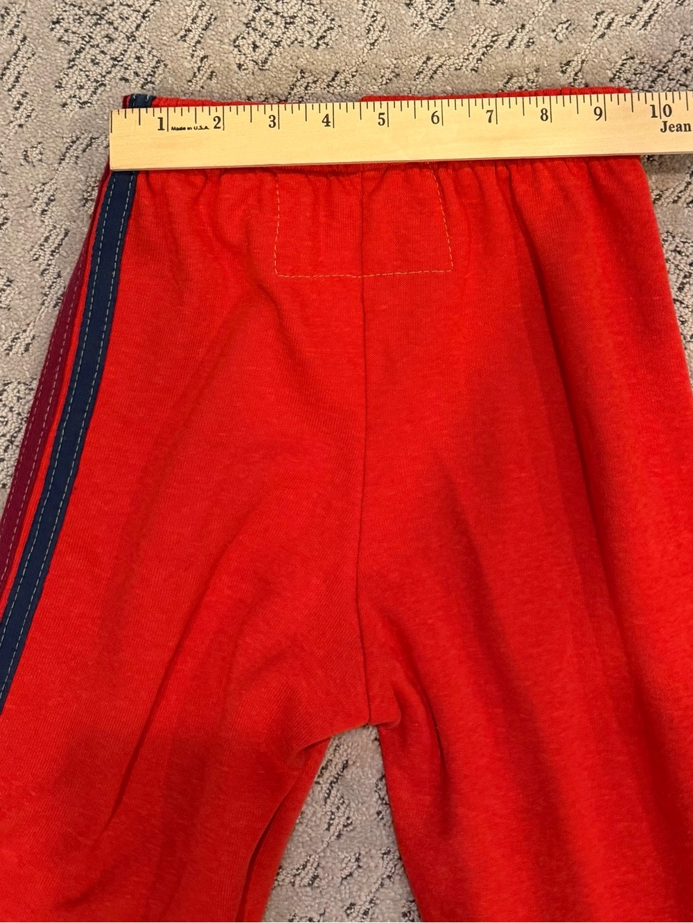 Aviator Nation Red Kids Sweatpants with Rainbow Side Stripes - Picture 11 of 12